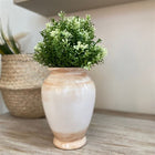 Nordic Collection Elaria Cream and Terracotta Handmade Ceramic Elegant Vase
