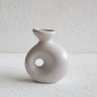 Nordic Collection Mini Sculptural Vase Duo Cream and Soft Grey Handmade Ceramic