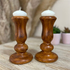 Nordic Collection Arvendia Earth Toned Handmade Ceramic Candle Holder Set of 2
