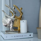 Pirouette Ballerina Sculpture in Gold and Silver