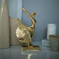 Pirouette Ballerina Sculpture in Gold and Silver