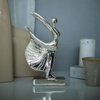 Pirouette Ballerina Sculpture in Gold and Silver