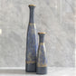 Semavi Collection Azure Cascade Handmade Tall Vase Duo Set Grey Blue Gold Ceramic