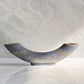 Semavi Collection Crescent Tide Handmade Half Moon Dual Vase Set Grey Blue Gold Ceramic