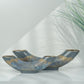 Semavi Collection Crescent Tide Handmade Half Moon Dual Vase Set Grey Blue Gold Ceramic