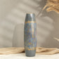 Semavi Collection Sky Pillar Handmade Cylinder Decorative Vase Grey Blue Gold Ceramic