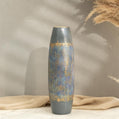 Semavi Collection Sky Pillar Handmade Cylinder Decorative Vase Grey Blue Gold Ceramic