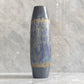Semavi Collection Sky Pillar Handmade Cylinder Decorative Vase Grey Blue Gold Ceramic