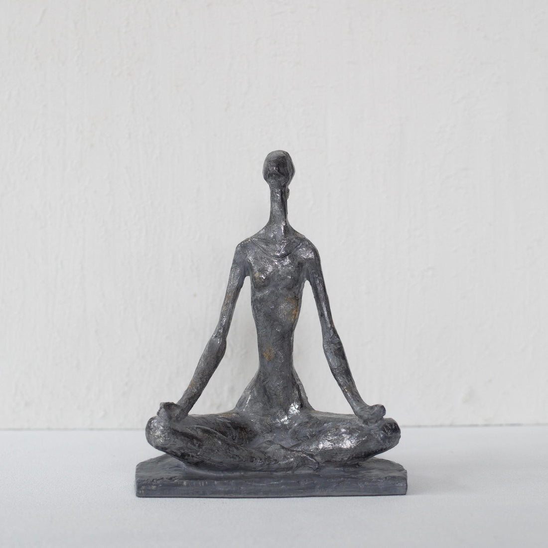 Seren Lotus Silver Yoga Sculpture