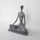 Seren Lotus Silver Yoga Sculpture