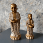 Serenity Monk Handmade Premium Antique Gold Votive Candleholder Duo