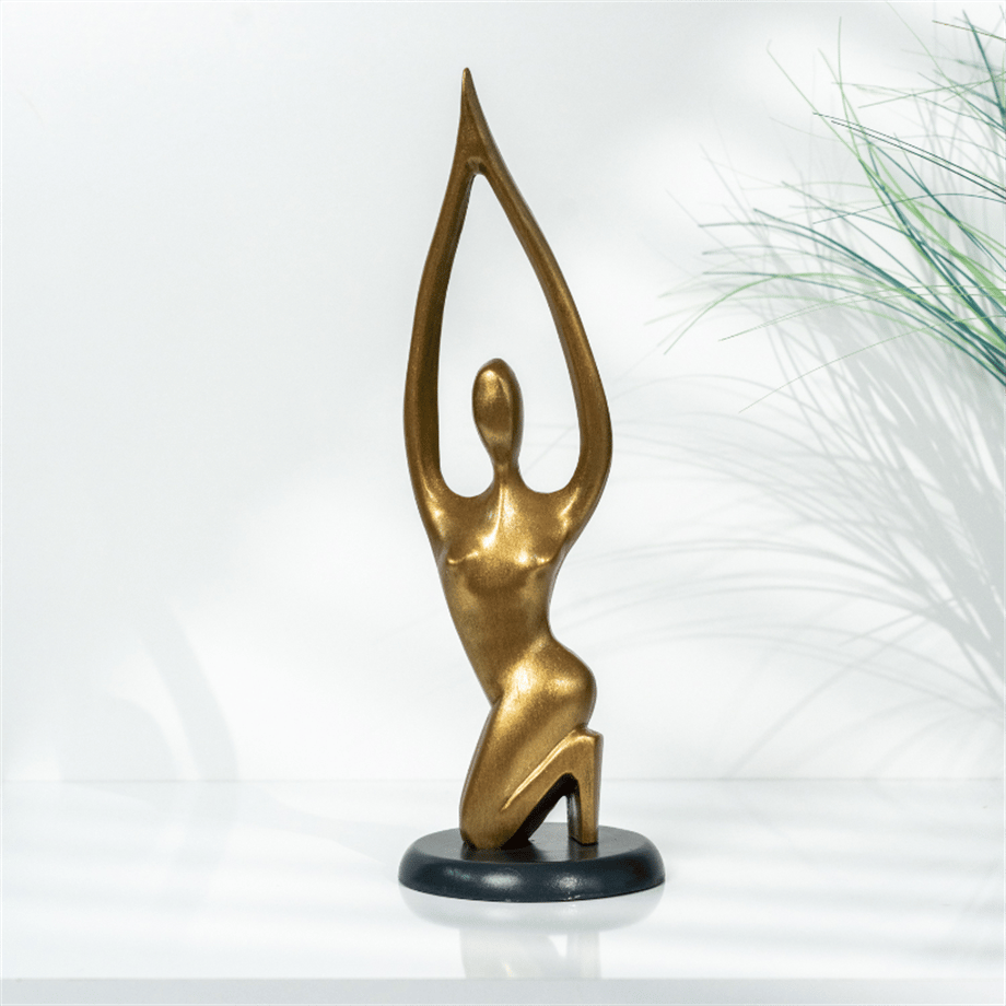 Serenya Golden Namaste Yoga Sculpture