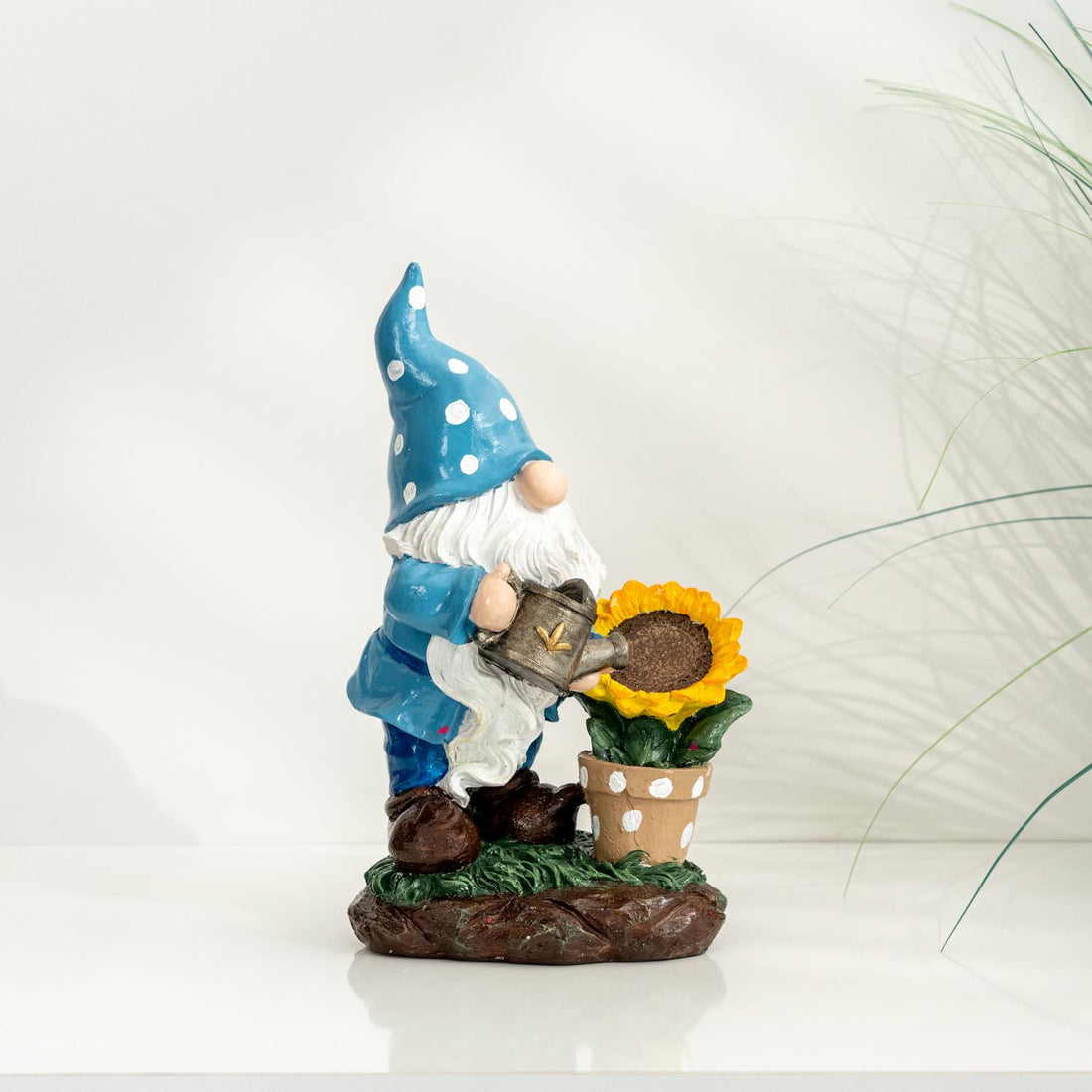 Sky Bloom Watering Gnome Sculpture