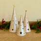 Conical Tree Ceramic Candle Holder Handmade Multicolour 24cm