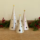 Conical Tree Ceramic Candle Holder Handmade Multicolour 24cm