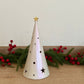 Conical Tree Ceramic Candle Holder Handmade Multicolour 24cm